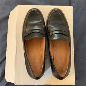 MADEWELL ELINOR BLACK LEATHER LOAFERS
